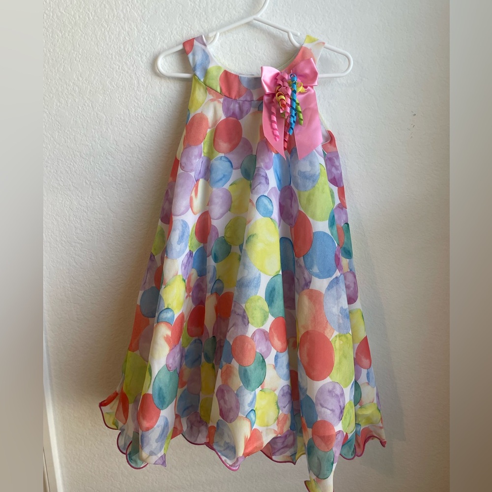 Bonnie Jean Multicolor balloon birthday dress size 5